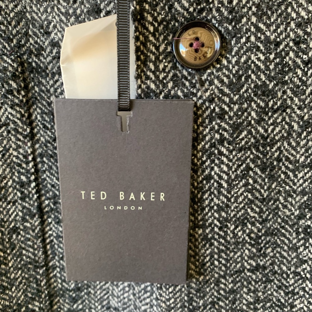Ted Baker Charcoal Herringbone Blazer - Picture 8 of 13